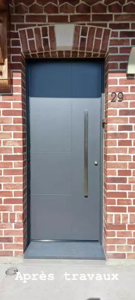 PORTE ENTREE - ALUMINIUM - SOGEFEM - BETHUNE LILLE ARRAS LEN